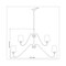 Z-Lite Gianna Chandelier, 9-Light, 46 In.W x 28.25 In.H, Matte Black/White 7509-9-46MB - alternate 8